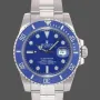 Super Clone Men's Rolex Submariner 40mm Men's-16610-Stainless Steel-Blue Bezel-Diamond Dial Blue