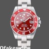 Super Clone Men's Rolex Submariner 40mm Men's-16610-Stainless Steel-Refinished Red Dial Red