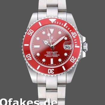 Super Clone Men's Rolex Submariner 40mm Men's-16610-Stainless Steel-Refinished Red Dial Red
