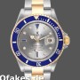 Super Clone Men's Rolex Submariner 40mm Men's-16613-Steel & Gold-Diamond Sapphire Serti Dial Silver Serti&nbsp;<br />