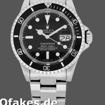 Super Clone Men's Rolex Submariner 40mm Men's-1680-Black Bezel-Black Dial Black