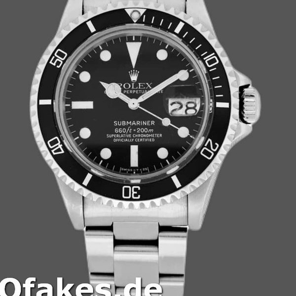 Super Clone Men's Rolex Submariner 40mm Men's-1680-Black Bezel-Black Dial Black
