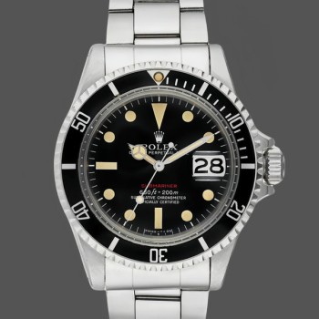 Super Clone Men's Rolex Submariner 40mm Men's-1680-Stainless Steel Case-Black Dial Black