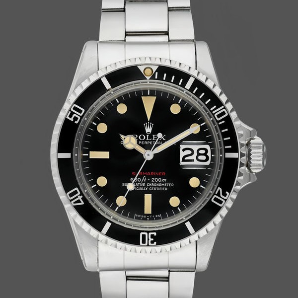 Super Clone Men's Rolex Submariner 40mm Men's-1680-Stainless Steel Case-Black Dial Black
