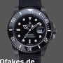 Super Clone Men's Rolex Submariner 40mm Men's-622006-Black Nylon Strap-Black Dial Black