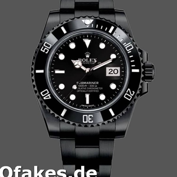 Super Clone Men's Rolex Submariner Date 40mm Men's-116610LN-Black Dial-Black PVD/DLC Stainless Steel Black