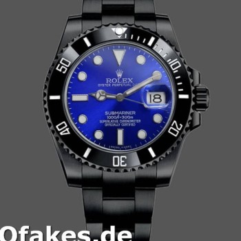 Super Clone Men's Rolex Submariner Date 40mm Men's-116610LN-Blue Dial-Black PVD/DLC Stainless Steel Blue