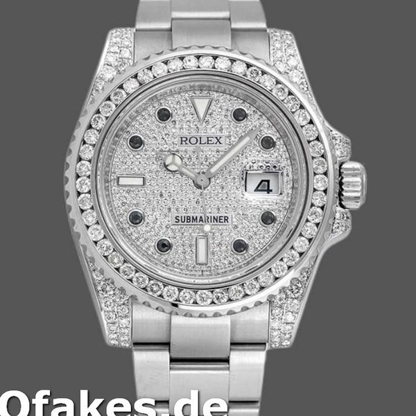 Super Clone Men's Rolex Submariner Date 40mm Men's-116610LN-Custom Diamond Diamond Paved <br />