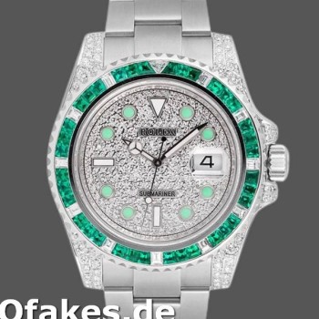 Super Clone Men's Rolex Submariner Date 40mm Men's-116610LN-Custom Diamond-Stainless Steel Diamond Paved