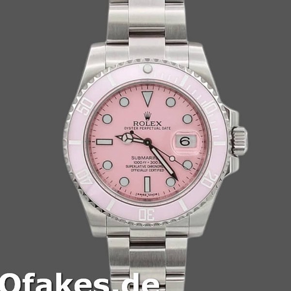 Super Clone Men's Rolex Submariner Date 40mm Men's-116610LN-Stainless Steel-Pink Dial Pink