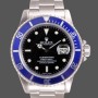 Super Clone Men's Rolex Submariner 40mm Men's-16610-Blue Ceramic-Black Dial Black