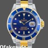 Super Clone Men's Rolex Submariner Date 40mm Men's-16613-Blue Dial Blue
