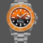 Super Clone Men's Rolex Submariner DIW Persimmon Orange with Black Ceramic Dial and Orange Bezel Orange / Black