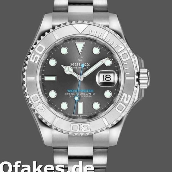 Super Clone Men's Rolex Yacht-Master 40mm Men's-116622-Stainless Steel-Grey Dial Grey
