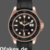Super Clone Men's Rolex Yacht-Master 40mm Men's-116655-Everose Gold-Black Dial Black