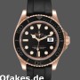 Super Clone Men's Rolex Yacht-Master 40mm Men's-116655-Everose Gold-Black Dial Black