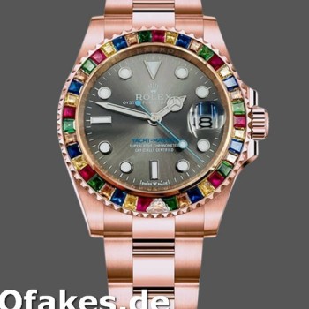 Super Clone Men's Rolex Yacht‑Master-116695, 40mm, Everose Gold, Grey Dial, Men’s Grey