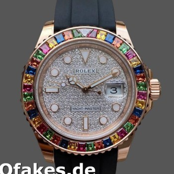 Super Clone Men's Rolex Yacht‑Master-116695SATS, 40mm, Diamond Pave