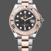 Super Clone Men's Rolex Yacht‑Master 126621-40mm, Everose Gold, Black Dial, Men’s Black