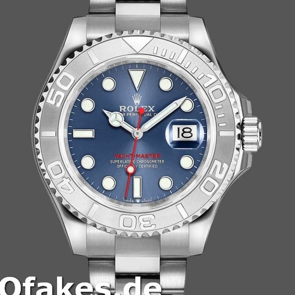 Super Clone Men's Rolex Yacht‑Master 126622-40mm, Platinum Bezel, Blue Dial, Men’s Blue