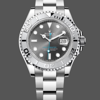 Super Clone Men's Rolex Yacht‑Master 126622-40mm, Platinum Bezel, Dark Rhodium Grey Dial, Men’s Rhodium Grey