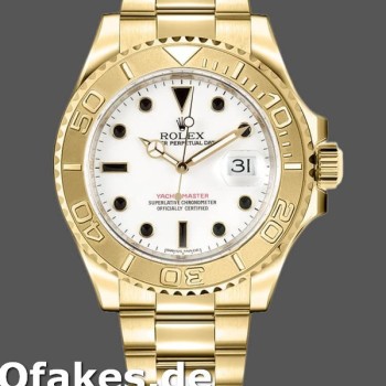Super Clone Men's Rolex Yacht-Master 40mm Men's-16628-White Dial White