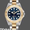 Super Clone Unisex's Rolex Yacht-Master 35mm Unisex-168623-Steel & Gold-Blue Dial Blue