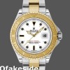Super Clone Unisex's Rolex Yacht-Master 35mm Unisex-168623-Steel & Yellow Gold-White Dial White