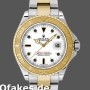 Super Clone Unisex's Rolex Yacht-Master 35mm Unisex-168623-Steel & Yellow Gold-White Dial White