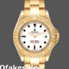 Super Clone Unisex's Rolex Yacht-Master 35mm Unisex-168628-White Dial-Yellow Gold White