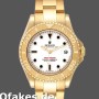 Super Clone Unisex's Rolex Yacht-Master 35mm Unisex-168628-White Dial-Yellow Gold White