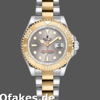 Super Clone Women's Rolex Yacht-Master 29mm Women's-169623-Two Tone White