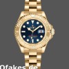 Super Clone Women's Rolex Yacht-Master 29mm Women's-169628-Yellow Gold-Blue Dial Blue