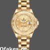 Super Clone Women's Rolex Yacht-Master 29mm Women's-169628-Yellow Gold-Champagne Dial Champagne