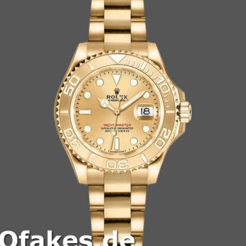 Super Clone Women's Rolex Yacht-Master 29mm Women's-169628-Yellow Gold-Champagne Dial Champagne