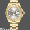 Super Clone Women's Rolex Yacht-Master 29mm Women's-169628-Yellow Gold-Grey Dial Grey