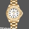 Super Clone Women's Rolex Yacht-Master 29mm Women's-169628-Yellow Gold-White Dial White