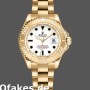 Super Clone Women's Rolex Yacht-Master 29mm Women's-169628-Yellow Gold-White Dial White