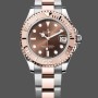 Super Clone Unisex's Rolex Yacht-Master 37mm Unisex-268621-Everose Bezel-Chocolate Dial Chocolate