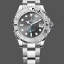 Super Clone Women's Rolex Yacht-Master 37-M268622 0002, Automatic, Slate Grey Dial, Platinum Bezel, Steel, Women’s Grey Dial