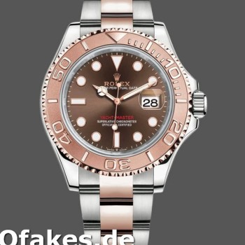 Super Clone Men's Rolex Yacht‑Master II-116621, 40mm, Rose Gold, Chocolate Dial, Men’s Chocolate Brown