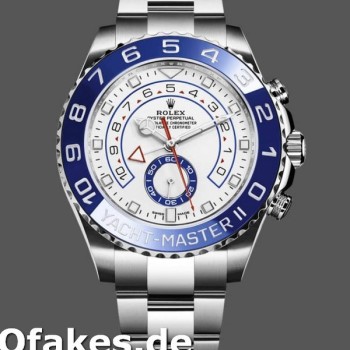 Super Clone Men's Rolex Yacht‑Master II-116680, 44mm, White Square Dial, Men’s White