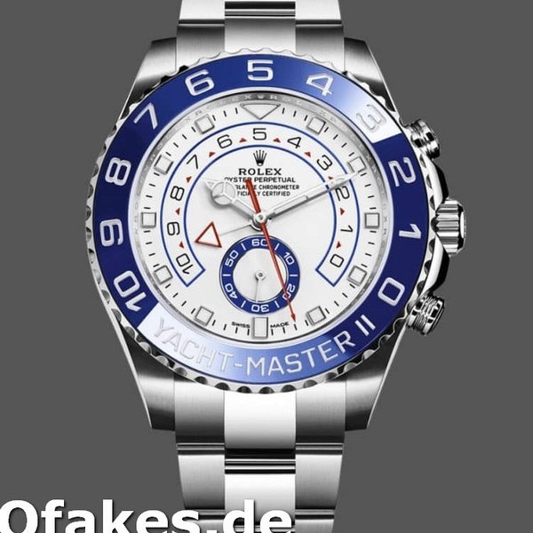 Super Clone Men's Rolex Yacht‑Master II-116680, 44mm, White Square Dial, Men’s White