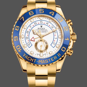 Super Clone Men's Rolex Yacht-Master II 44mm Men's-116688-White Dial White
