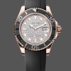 Super Clone Men's Rolex Yacht‑Master II-126655, 40mm, Rose Gold, Diamond Pave Dial, Men’s Diamond Pave