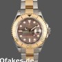 Super Clone Men's Rolex Yacht-Master 40mm Men's-16623-Steel & Yellow Gold-Black MOP Dial Black