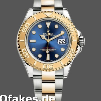 Super Clone Men's Rolex Yacht-Master 40mm Men's-16623-Steel & Yellow Gold-Blue Dial Blue