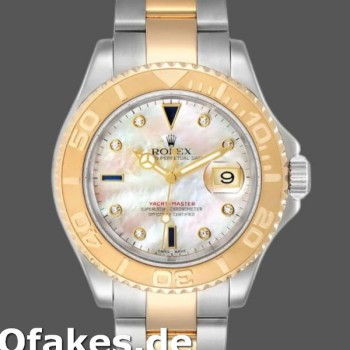 Super Clone Men's Rolex Yacht-Master 40mm Men's-16623-Steel & Yellow Gold-MOP White Dial MOP