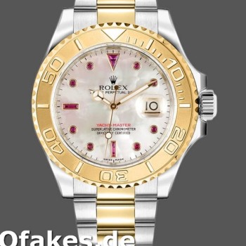 Super Clone Men's Rolex Yacht-Master 40mm Men's-16623-Steel & Yellow Gold-White MOP Dial MOP