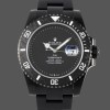 Super Clone Men's Rolex Submariner DIW Parakeet Edition 41MM Carbon Fiber Bezel Black Dial Black Dial